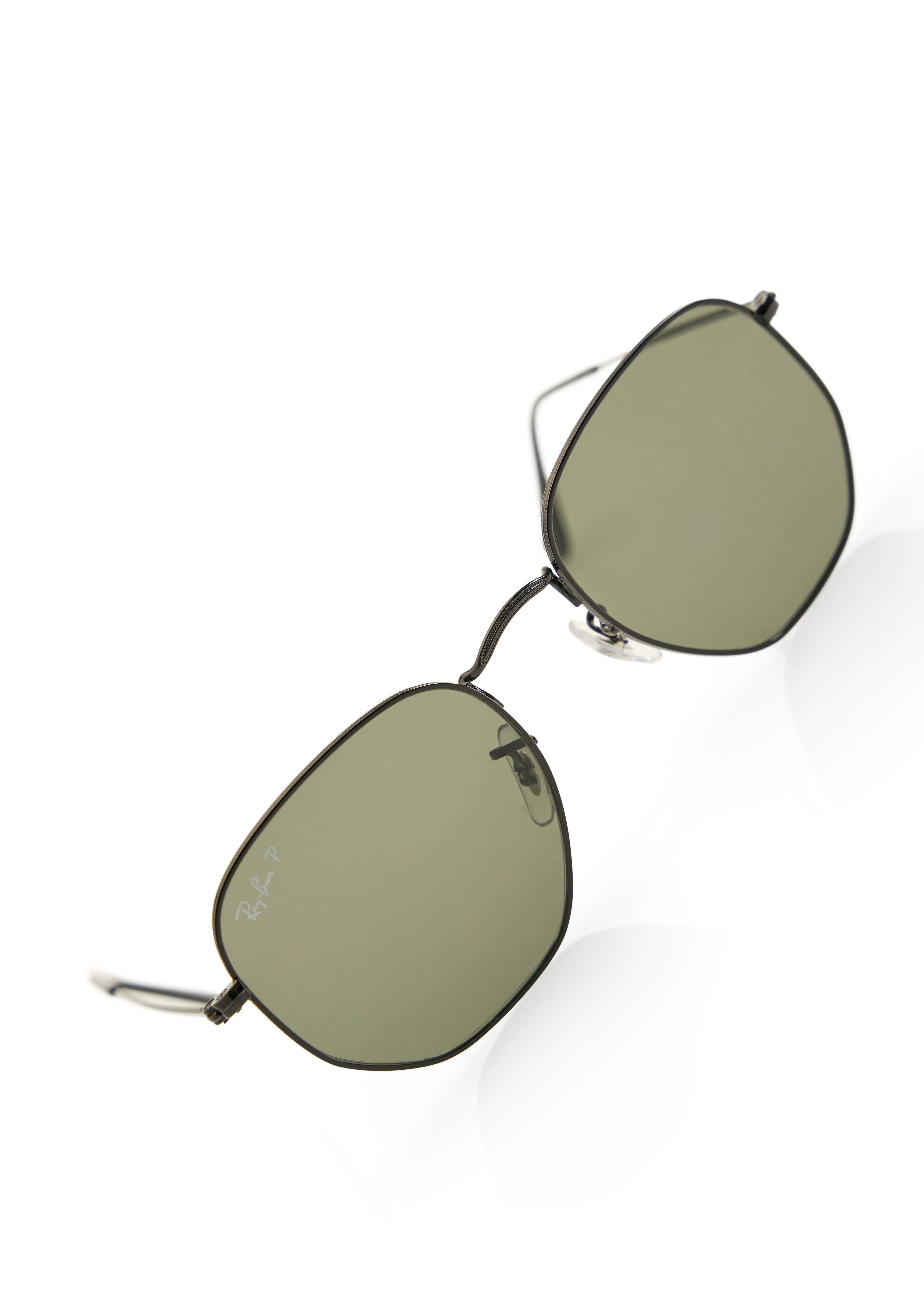 Hexagonal Flat Polished Black Lentes Classic Green G-15