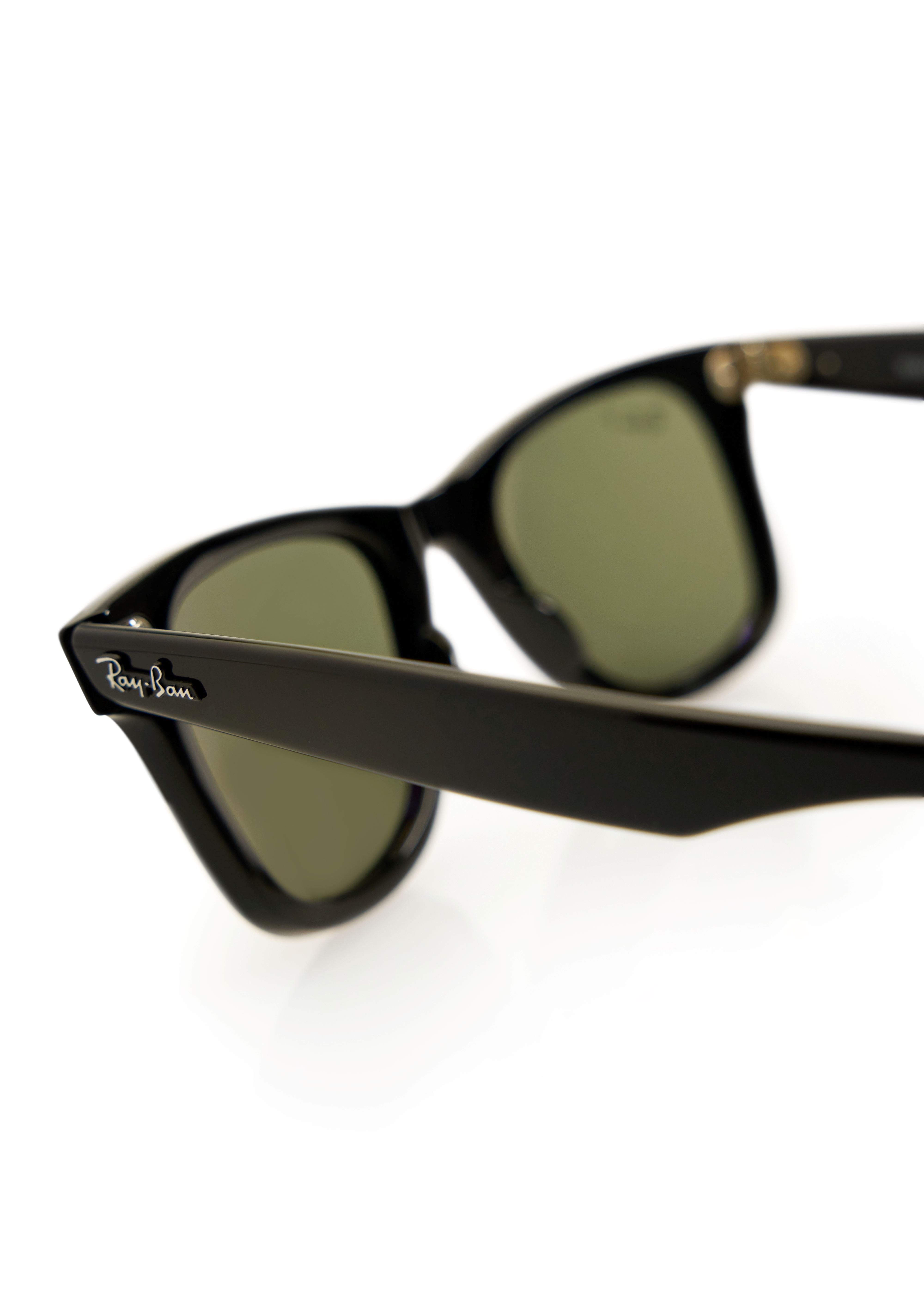 Wayfarer Polished Black Lentes Classic Green G-15