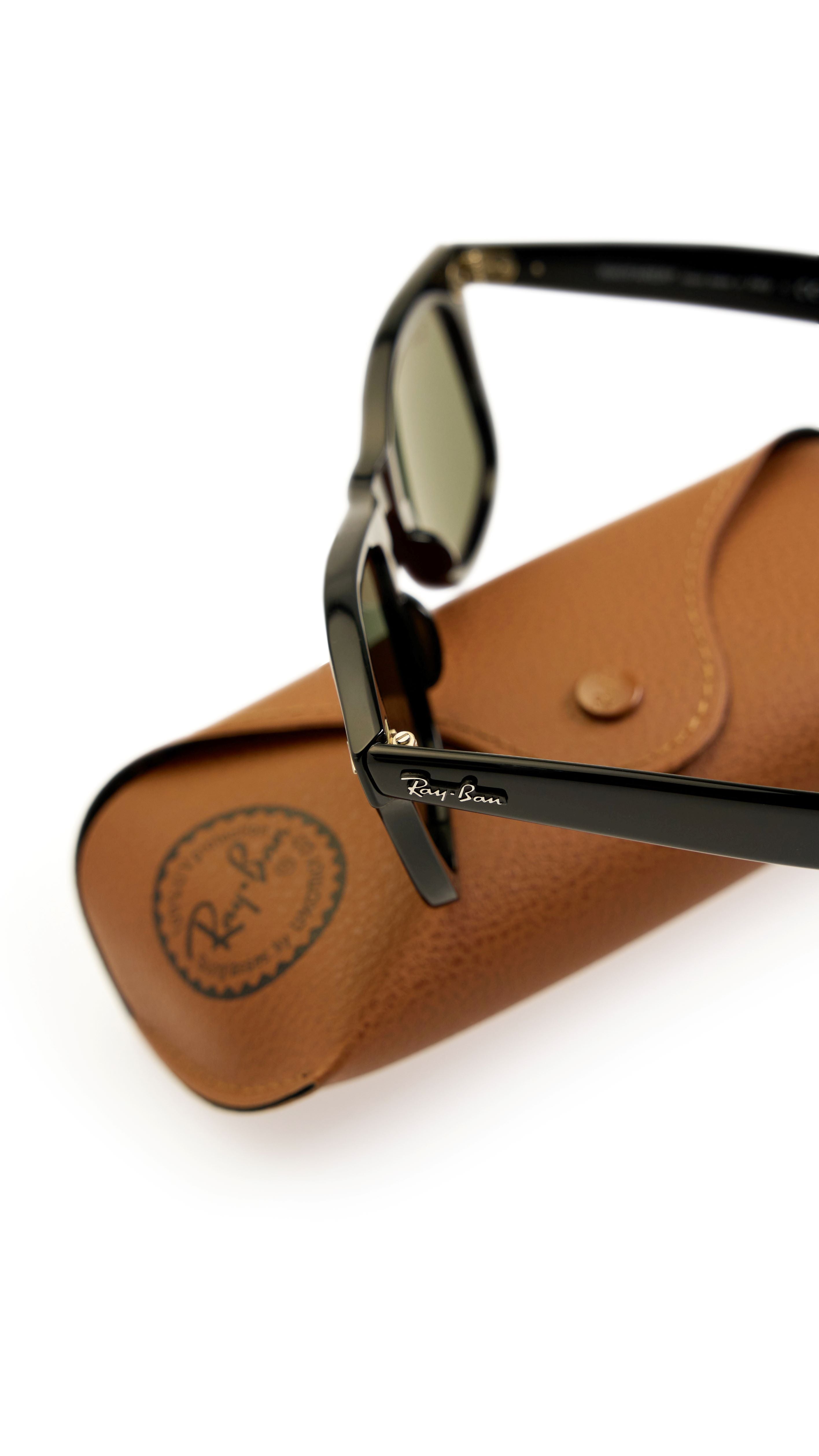 Wayfarer Polished Black Lentes Classic Green G-15