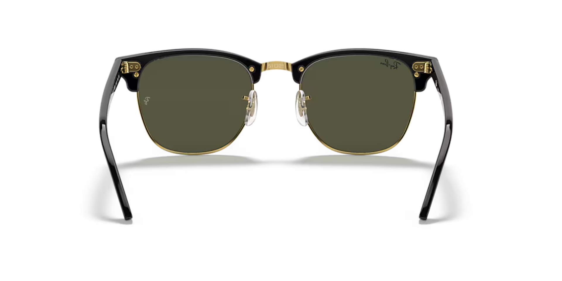 Clubmaster Classic Preto sobre Ouro Lentes Verde