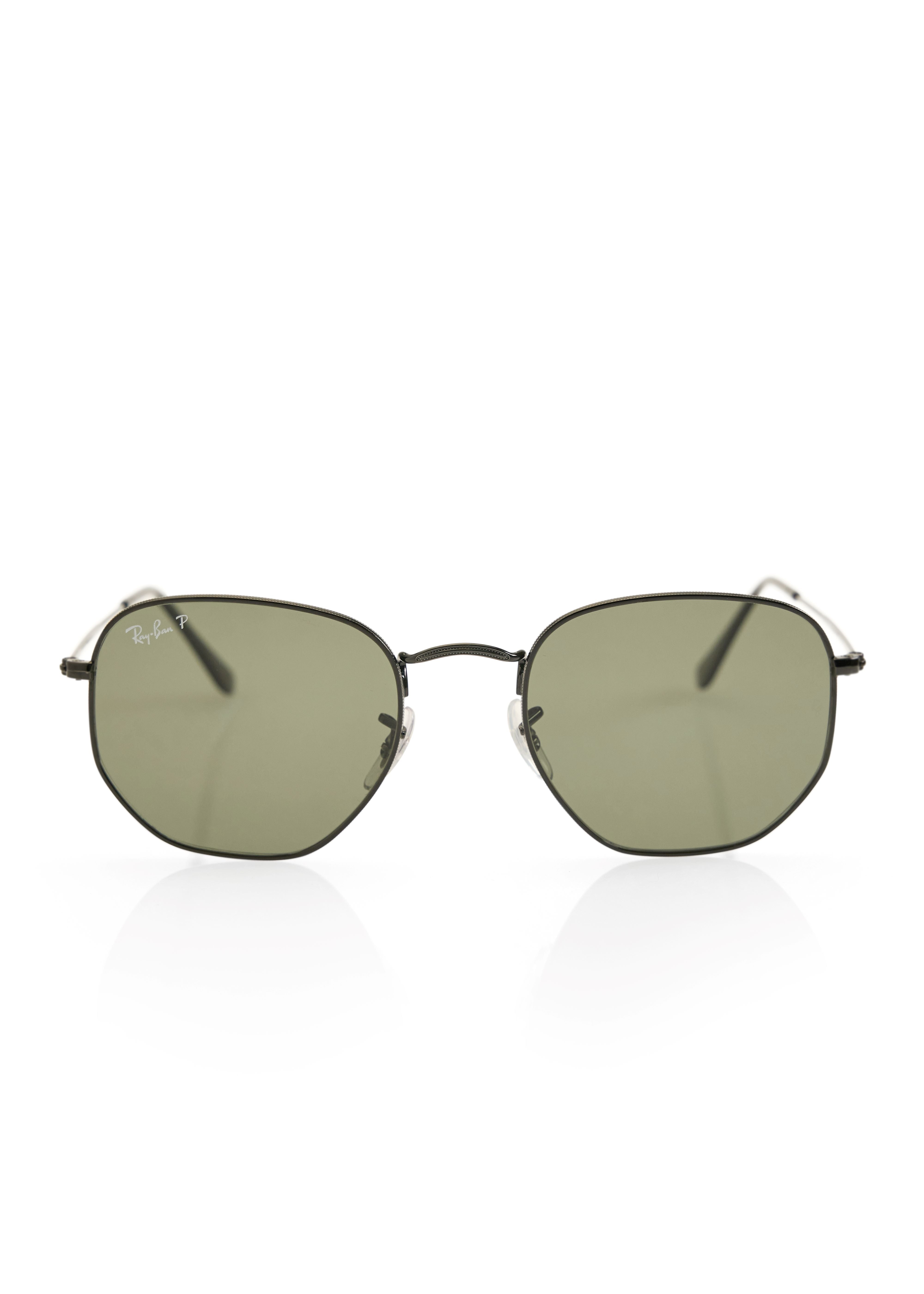 Hexagonal Flat Polished Black Lentes Classic Green G-15