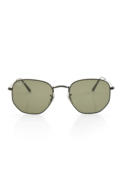 Hexagonal Flat Polished Black Lentes Classic Green G-15