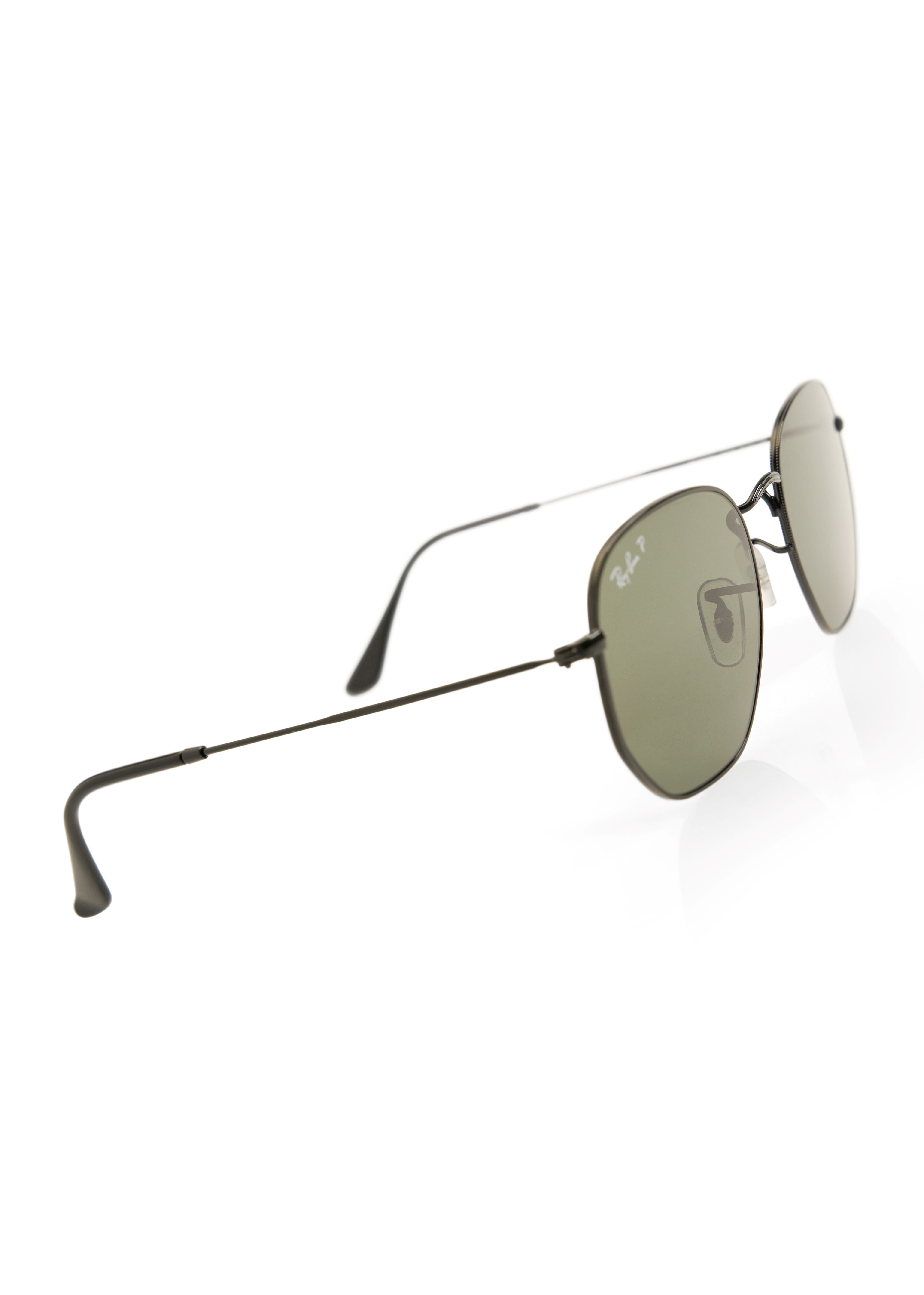 Hexagonal Flat Polished Black Lentes Classic Green G-15