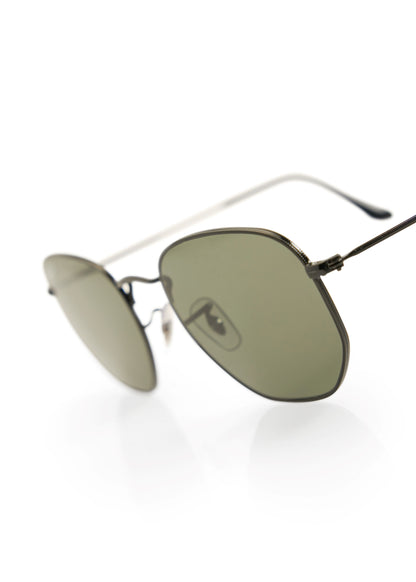 Hexagonal Flat Polished Black Lentes Classic Green G-15