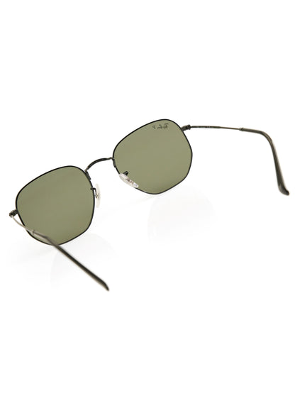 Hexagonal Flat Polished Black Lentes Classic Green G-15