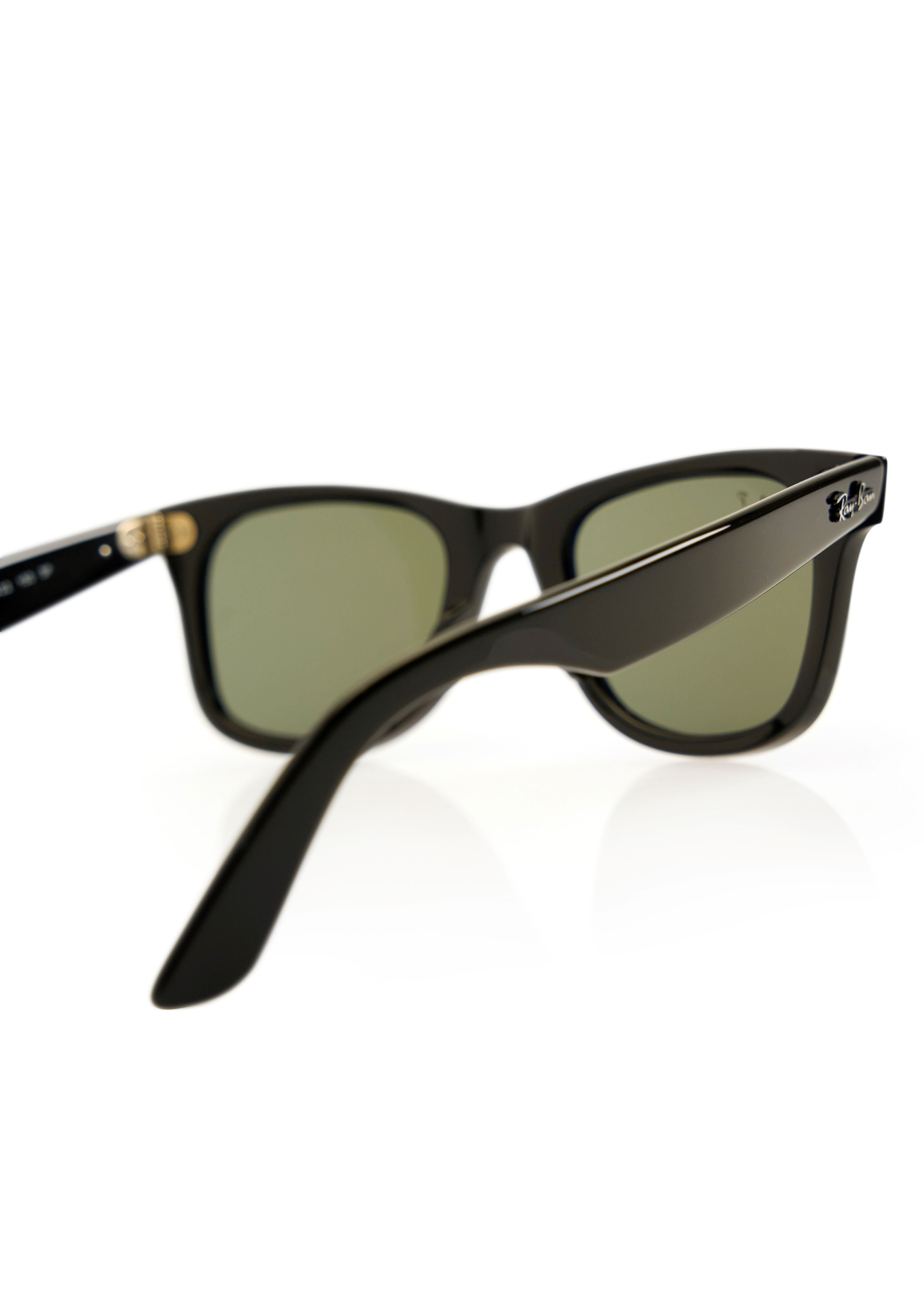 Wayfarer Polished Black Lentes Classic Green G-15