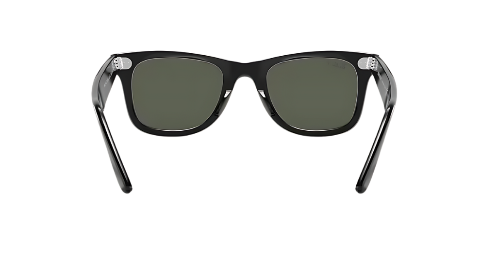 Wayfarer Preto Polido Lentes Verde